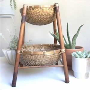 Vintage Boho Wicker Basket